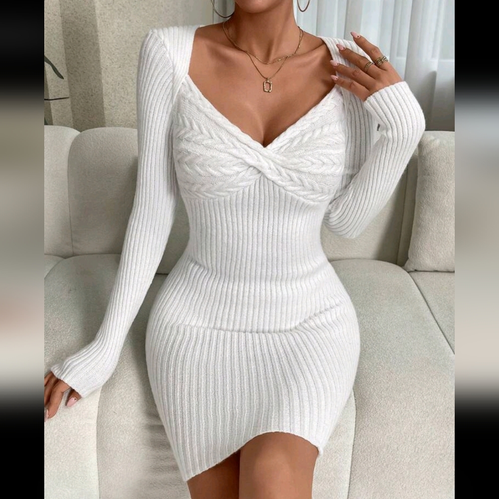 White Sweater Dress